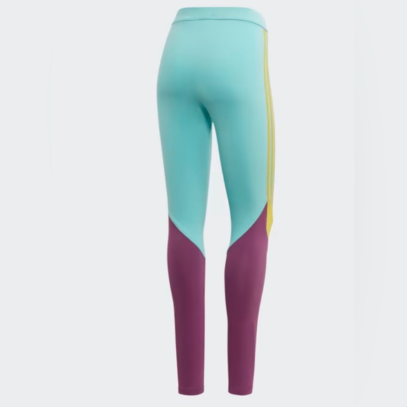 Adidas High Waisted Colourblock Tights - Picture 2 of 6
